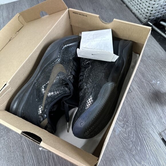 Size 9-  Nike Zoom Kobe VIII EXT Low Year of the Snake - Black MINT main image 9